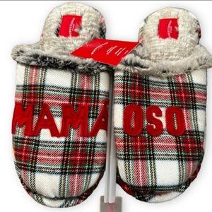 Mama Oso Holiday Plaid Slippers - Wondershop